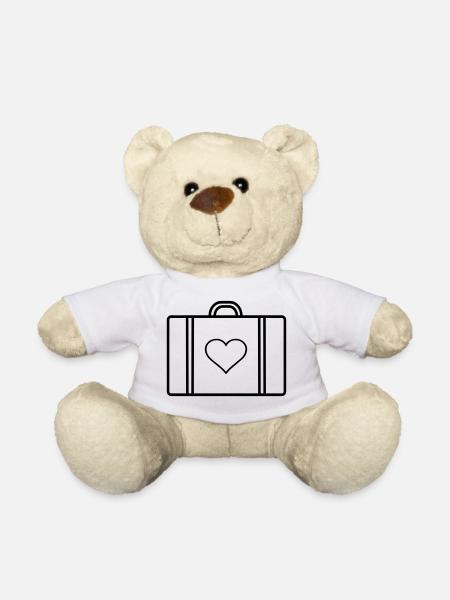 suitcase travel love - Teddy Bear - white