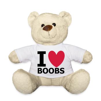 I Love Boobs - Teddy - Weiß - Vorne