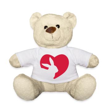 Amour lapin de coeur lapin cadeau - Nounours - blanc - Devant
