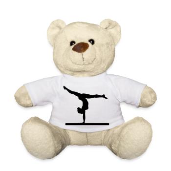 Gymnast, gymnastics, balance beam (super cheap) - Nounours - blanc - Devant