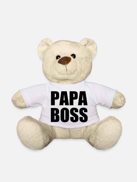 Dad Boss Design - Teddy Bear - white