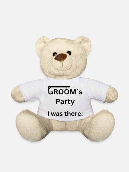 Groom ́s Party - I was there - JGA mit Galgen - Teddy Bear - white