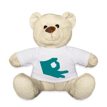 reingeschaut vong Geschenk halo i bims Circle Game - Teddy - Weiß - Vorne