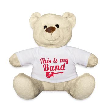 Das ist meine Band mit E-Gitarre - Teddy - Weiß - Vorne