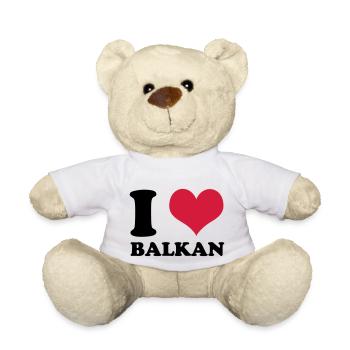 I Love Balkans - Teddy Bear - white - Front