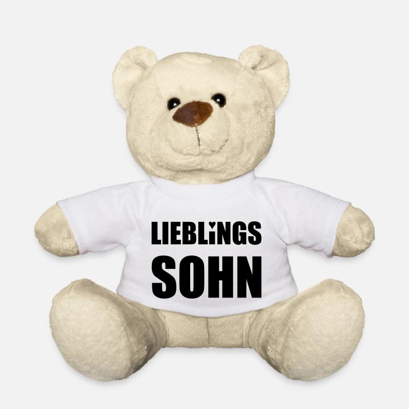 Design "LIEBLINGSSOHN" - 2-zeilig - Teddy - Weiß