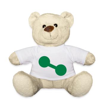 Gym Dumbbell Weight Dumbbell Training Vector - Teddy Bear - white - Front