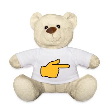Emoji afficher la couleur d’esquisse droite - Nounours - blanc - Devant