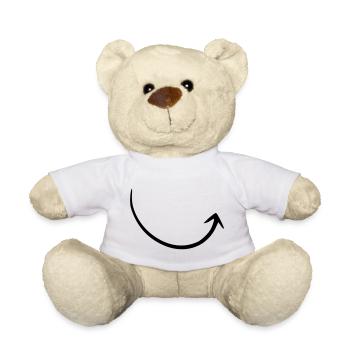 Flèche dessin croquis noir - Nounours - blanc - Devant