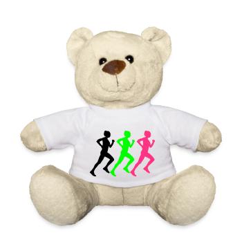 femme qui court - Nounours - blanc - Devant