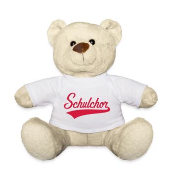Schulchor (Chor / Musik / Schriftzug / Red) - Teddy - Weiß - Vorne