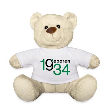 Geburtstag Jahrgang 1934 geboren - Teddy - Weiß - Vorne