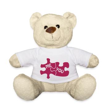 puzzle love - Teddy - Weiß - Vorne