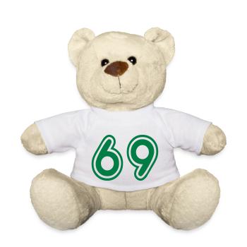Green College Numers, College Zahlen, Nummern, 69 - Nounours - blanc - Devant