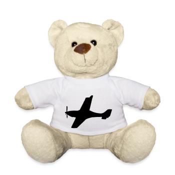 Aviateur pilote d'aviateur motorisé d'avion motorisé - Nounours - blanc - Devant