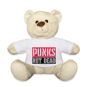 punks not dead Zitat - Teddy - Weiß - Vorne