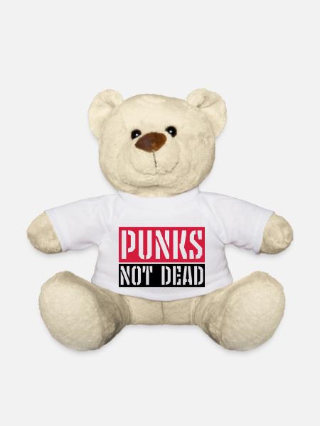 punks not dead quote - Teddy Bear - white