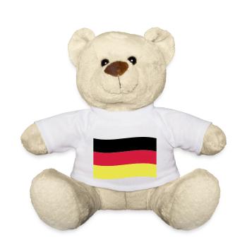 Drapeau de l'Allemagne - Nounours - blanc - Devant