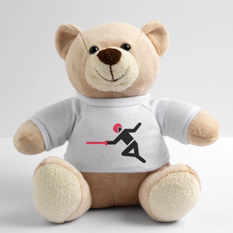 Fechter mit Degen in Angriffsposition Teddy