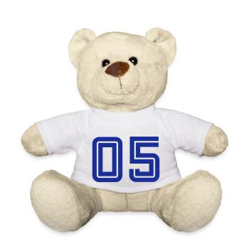 College Numbers, Nummern, Sports Numbers, 05 - Teddy - Weiß - Vorne