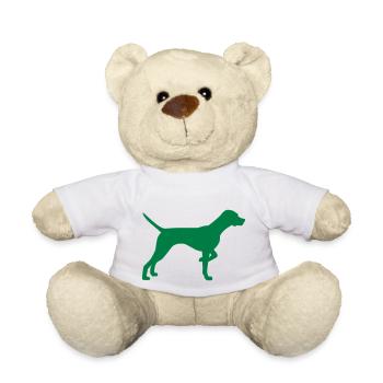 pointer dog silhouette - Teddy Bear - white - Front