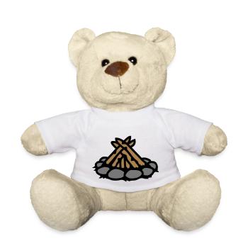 Feu de camp sans feu Camping - Nounours - blanc - Devant