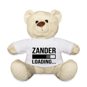 Zander loading... Anglergeschenk, Angeln - Teddy - Weiß - Vorne