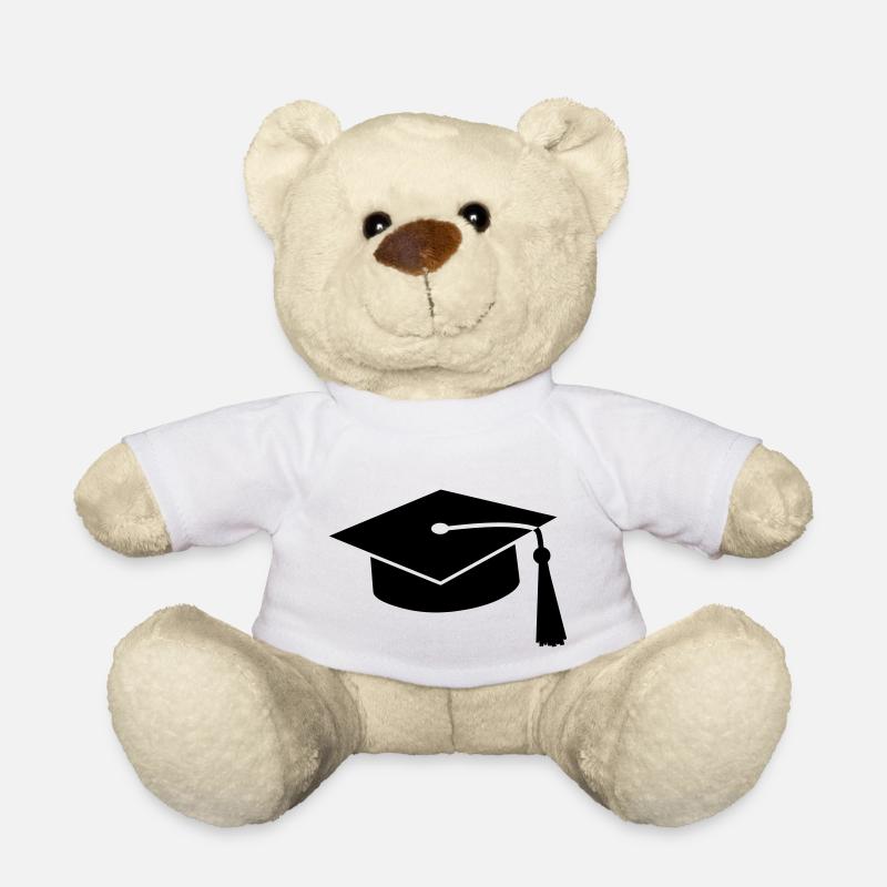 Abschluss Mütze - Doktorhut v2 - Teddy - Weiß