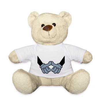 Daumen berühren Begrüßung Freunde - Teddy - Weiß - Vorne