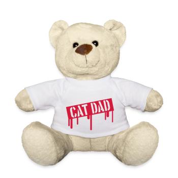 Gouttes Tampon Chat Papa - Nounours - blanc - Devant