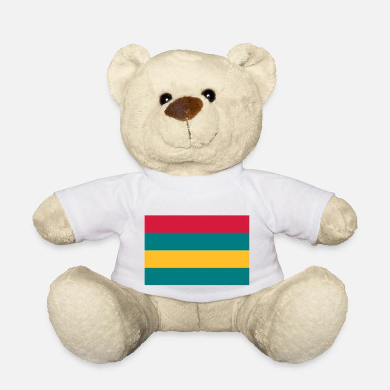 Insel Mauritius / Flagge von Mauritius - Teddy - Weiß