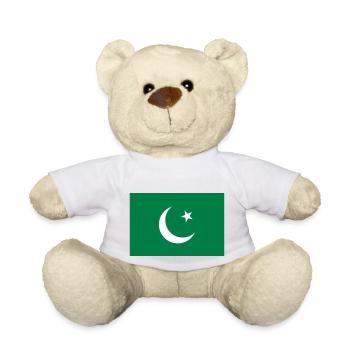 Pakistan flag / Drapeau Pakistan - Teddy Bear - white - Front