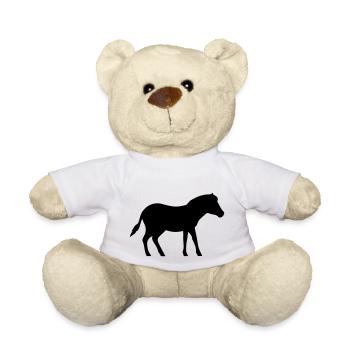 Cheval Poney - Nounours - blanc - Devant