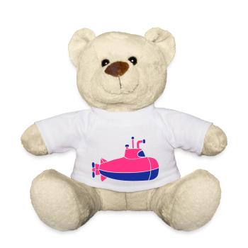 U-Boot Unterseeboot Tauchgang Tauchboot Kapitän - Teddy - Weiß - Vorne