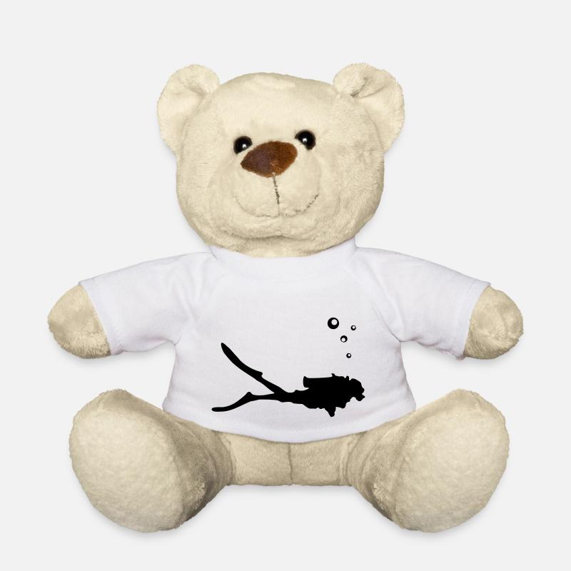 Taucher, tauchen - Teddy - Weiß