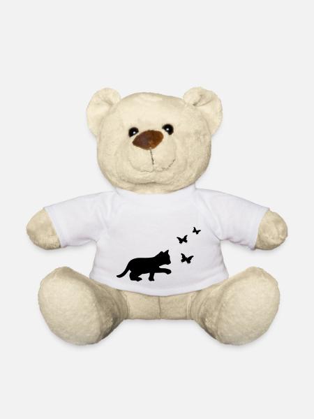 Katze Schmetterling - Teddy - Weiß
