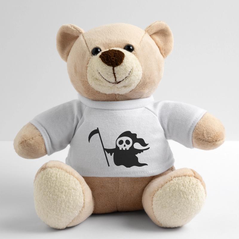 Wandelnder Todesschädel mit einer Sense Teddy