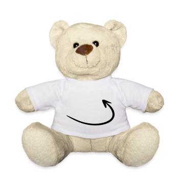 Pfeil Zeichnung Skizze schwarz - Teddy - Weiß - Vorne