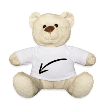 Arrow drawing sketch black - Teddy Bear - white - Front