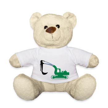 excavatrice - Nounours - blanc - Devant