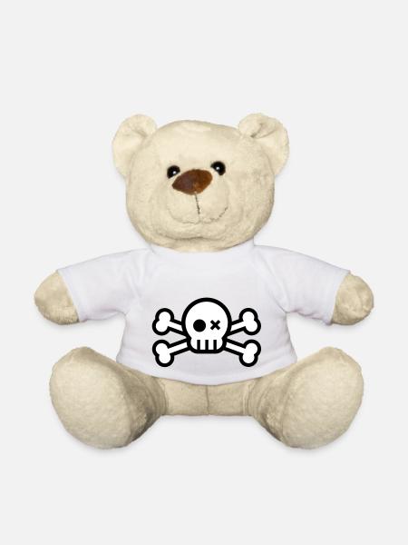 Totenkopf - Teddy - Weiß