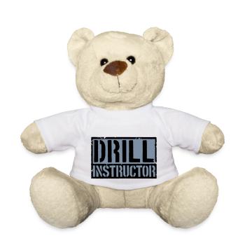 Schild Drill Instructor - Teddy - Weiß - Vorne