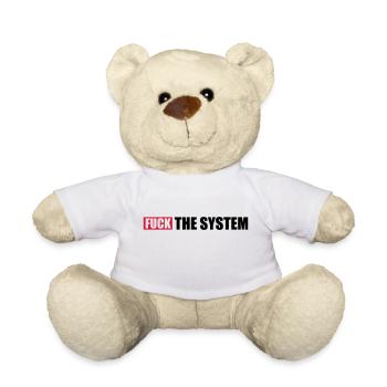 Aufstand fuck the system - Teddy - Weiß - Vorne