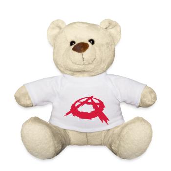 Symbol Anarchie Logo Design - Teddy - Weiß - Vorne