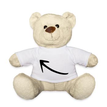 Pfeil Zeichnung Skizze schwarz - Teddy - Weiß - Vorne