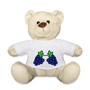 Weintrauben Weinrebe Symbol - Teddy - Weiß - Vorne