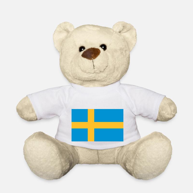 Flagge Schwedens - Teddy - Weiß