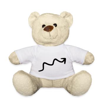 Pfeil Zeichnung Skizze schwarz - Teddy - Weiß - Vorne