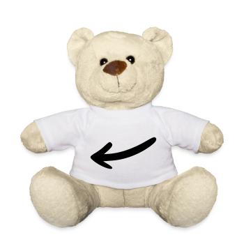 Arrow drawing sketch black - Teddy Bear - white - Front