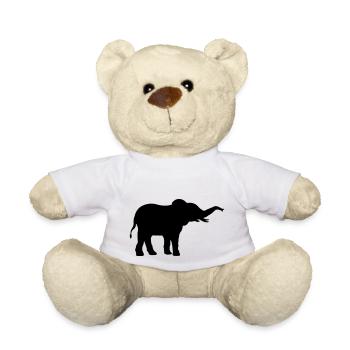 Elephant cool silhouette design - Teddy Bear - white - Front